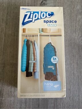 Ziploc Space Bag Hang Vacuum Seal Garment Bags - Blue